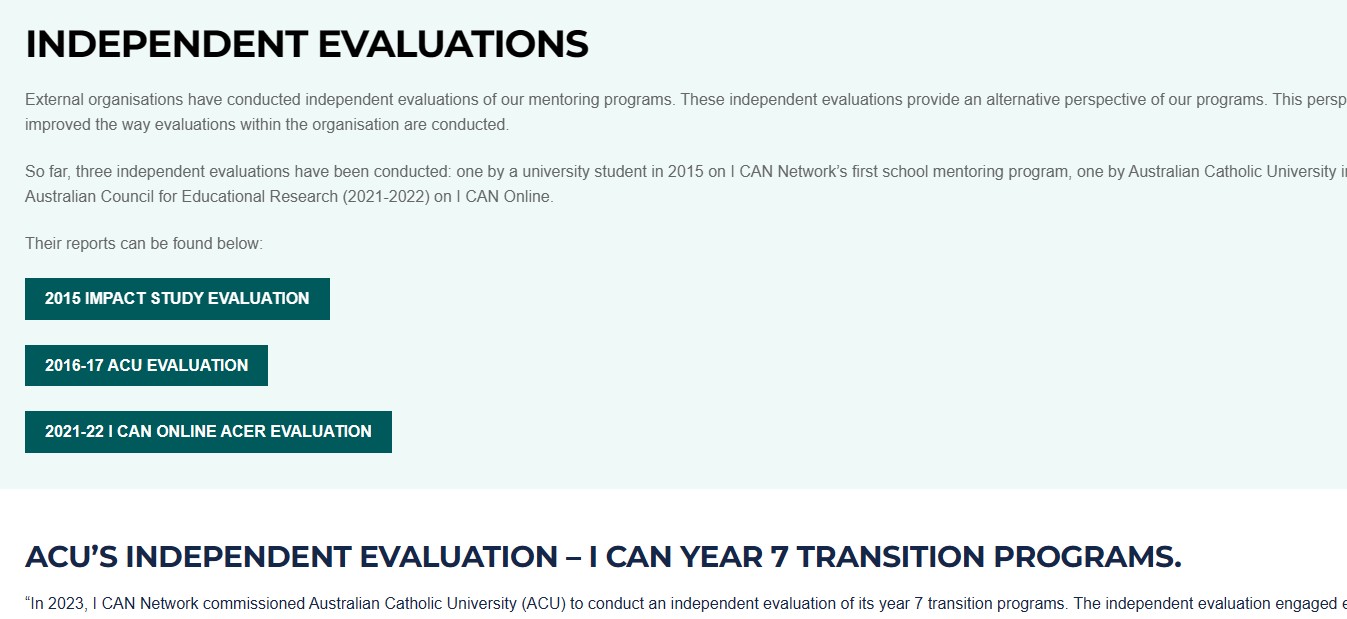 Independent Evaluations